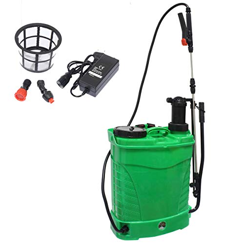 Pulverizador Eléctrico 16 litros Batería + Manual [HÍBRIDO] Sulfatador Fumigador Automático Eléctrico con Mochila - Jardín, Desinfección, Limpieza