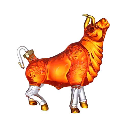 Rabbfay Soplado a Mano Rojo Vino Licorera, Rojo Vino Licorera Sin Que Encargarse de, Animal Whisky Licorera Toro Modelado - Alto Borosilicato Vidrio por Espíritu escocés Vodka o Vino Rabbfay Soplado a Mano Rojo Vino Licorera, Rojo Vino Licorera Sin Que Encargarse de, Animal Whisky Licorera Toro Modelado - Alto Borosilicato Vidrio por Espíritu escocés Vodka o Vino