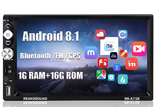 Radio Coche 2 DIN Android - Hodozzy Estéreo para Coche Compatible con WiFi/Bluetooth/Mirrorlink/FM/AUX/USB/TF, Autoradio Bluetooth con Pantalla Táctil de 7" / GPS/Cámara de Marcha Atrás