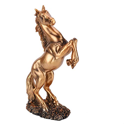 Raguso Escultura de Caballo de Lucha de Resina de Estilo eruopeo para el Escritorio del hogar, Sala de Estar, decoración de Oficina, Adorno, Accesorios de fotografía, Manualidades(Cobre)