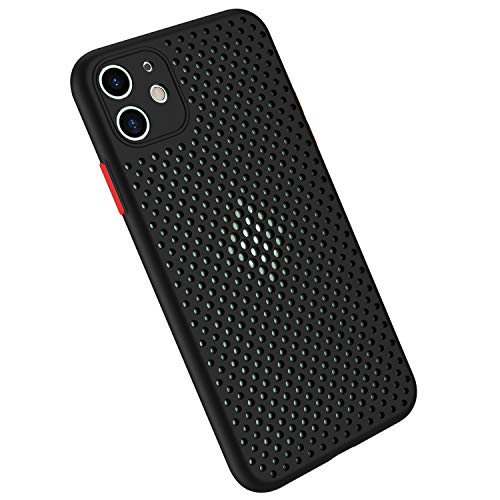 Rdyi6ba8 Funda Silicone Case para iPhone 11, Carcasa de Silicona Suave Antichoque Bumper Anti-Sobrecalentamiento Case para iPhone 11, Negro