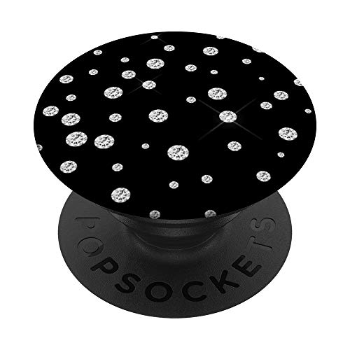 Regalo gráfico de color negro y plateado. PopSockets PopGrip: Agarre intercambiable para Teléfonos y Tabletas