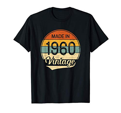 Regalo Hombre Mujer Cumpleaños 61 Años Vintage Made in 1960 Camiseta