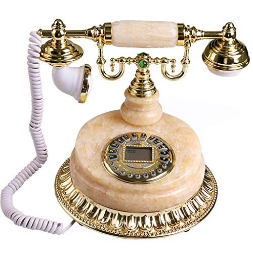 Relaxbx Teléfono Antiguo, mármol Estilo Retro, teléfono Fijo Europeo, Oficina, hogar, teléfono Fijo