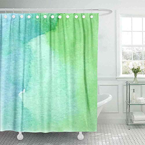 Rideau de douche, rideau de douche bébé rideau de douche cool vert abstrait macro aquarelle papier texture humide peint taches rideau de douche drôle fille rideau de douche camping rideau de douche