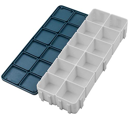 Riyanon caja de paleta de pintura 12 cuadrículas, bandeja de plástico con tapa suave, para acuarela, acrílico, gouache y pintura al óleo 20 x 7,5 x 3 cm Riyanon caja de paleta de pintura 12 cuadrículas, bandeja de plástico con tapa suave, para acuarela, acrílico, gouache y pintura al óleo 20 x 7,5 x 3 cm