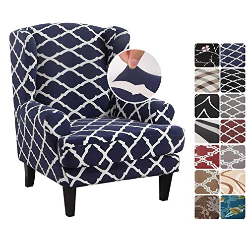 SearchI 2 Piezas Funda de Sillón Orejero Elástica Funda para Butaca 1 Plaza, Cubiertas Protectora de Muebles Elegante para Butacas,Sofá de 1 Plaza,Funda Cojín Independiente,Azul Marino SearchI 2 Piezas Funda de Sillón Orejero Elástica Funda para Butaca 1 Plaza, Cubiertas Protectora de Muebles Elegante para Butacas,Sofá de 1 Plaza,Funda Cojín Independiente,Azul Marino
