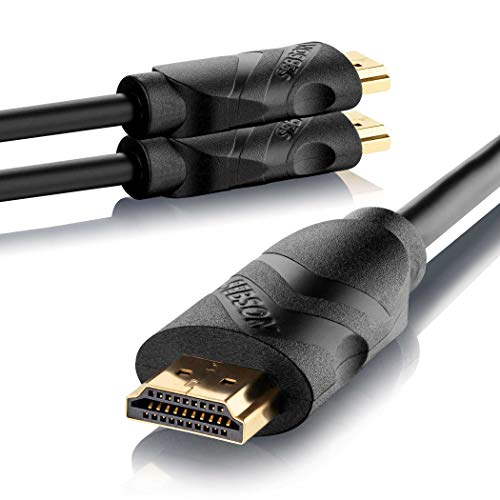 SEBSON 3X Cable HDMI 1m de Alta Velocidad con Ethernet, 4K / 60Hz Ultra HD 2160p Full HD 1080p 3D, HDR, ARC Audio Return, Xbox, PS4 - HDMI 2.0b de Ordenador a TV