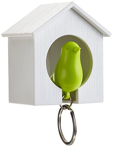Sin marca Qualy Sparrow Keyring - Green with White House (Japan Import)
