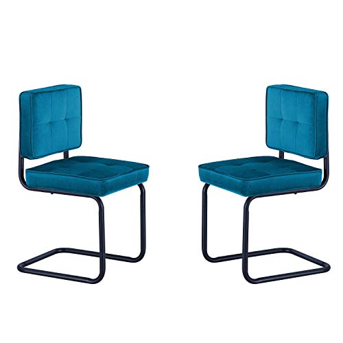 Sinatra, Pack 2 sillas de Comedor, Cocina o Salon, Acabado en Velvet Verde y Negro, Medidas: 42 cm (Ancho) x 43 cm (Fondo) x 81 cm (Alto) Sinatra, Pack 2 sillas de Comedor, Cocina o Salon, Acabado en Velvet Verde y Negro, Medidas: 42 cm (Ancho) x 43 cm (Fondo) x 81 cm (Alto)