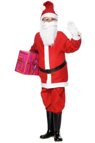 Smiffy's- Disfraz Infantil de Papá Noel, Rojo, con Chaqueta, pantalón, Gorro y cinturón, Color, 10-12 años (21478L) Smiffy's- Disfraz Infantil de Papá Noel, Rojo, con Chaqueta, pantalón, Gorro y cinturón, Color, 10-12 años (21478L)