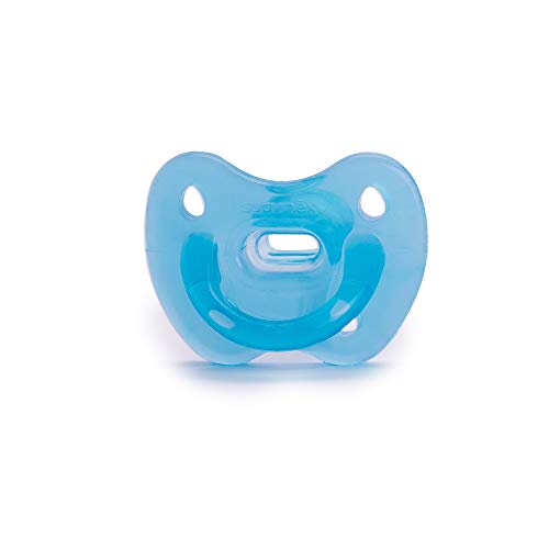 Suavinex - Chupete para dormir todo silicona para bebés 0/6 meses. con tetina anatómica de silicona. suave y flexible, ideal para dormir. color Azul