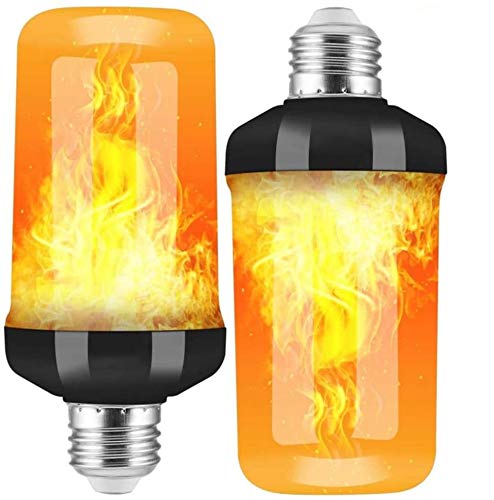 swonuk Pack de 2 Bombillas 4W E27 Bombillas de Efecto de llamas LED con Sensor de Gravedad para Decoración de Navidad /Bar/Fiesta