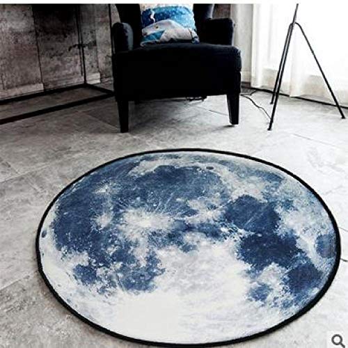 Tendencia nórdica alfombra de gamuza redonda sala de estar alfombra de dormitorio Planet earth moon alfombra baño moda 2150 cm de diámetro
