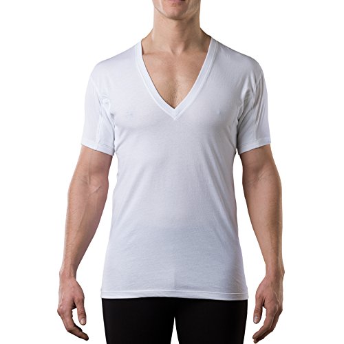 Thompson tee - Camiseta Interior antisudor con Refuerzo Antimicrobiano en Las Axilas - Corte Regular - Cuello Redondo - Blanco - XXX-Large Thompson tee - Camiseta Interior antisudor con Refuerzo Antimicrobiano en Las Axilas - Corte Regular - Cuello Redondo - Blanco - XXX-Large