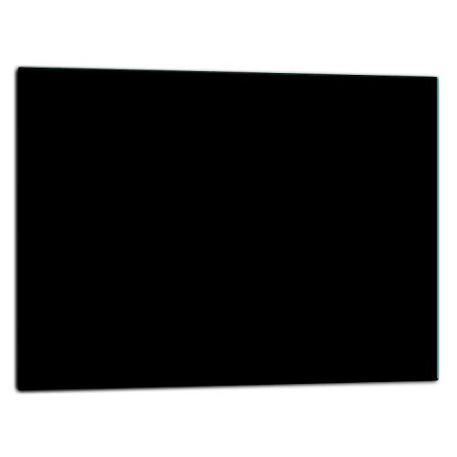TMK - Tabla de cortar de cristal (52 x 40 cm, 1 pieza, cristal pequeño, placa de corte, protección contra salpicaduras, placa de cristal universal, para cocina, color negro