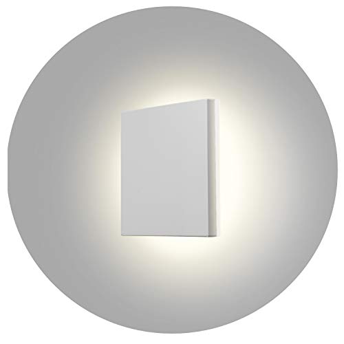 Topmo-plus Lámpara de pared Aplique de pared Diseño de Bañadores para interior/exterior a prueba de agua / 8W LED OSRAM SMD/aluminio Spotlight living/terraza/jardín Blanco natural 15CM blanco