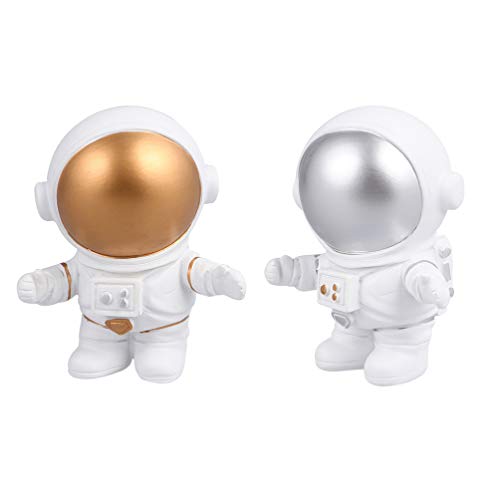 VALICLUD 2 Piezas de Resina Astronauta Figuras de Juguete Estatuilla Espacio Exterior Astronauta Juego de Simulación Juguetes Regalos para Fiesta de Cumpleaños Niños Niños