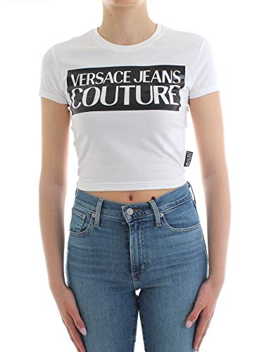 Versace Jeans Couture B2HVA7V6-30341 Manga Corta Mujer Blanco/Negro L