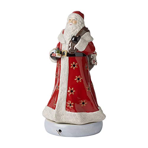Villeroy & Boch Christmas Toys Memory Caja de música Figura Papá Noel, Porcelana, Rojo