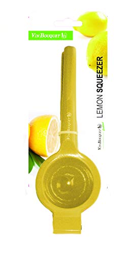 Vin Bouquet FIK 016 - Exprimidor para Cítricos, Exprimidor Zumo Manual, Exprimidor de Mano Portátil para Naranja Limón Lima y Cítricos, Color Amarillo