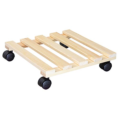 Wagner Rodillo para Plantas PALETTI 35 x 35 x 8 cm I Base para Plantas con Ruedas para Interiores I Carrito de Madera Maciza con Certificado FSC®, Natural I Capacidad de Carga 100 kg - 20003401 Wagner Rodillo para Plantas PALETTI 35 x 35 x 8 cm I Base para Plantas con Ruedas para Interiores I Carrito de Madera Maciza con Certificado FSC®, Natural I Capacidad de Carga 100 kg - 20003401