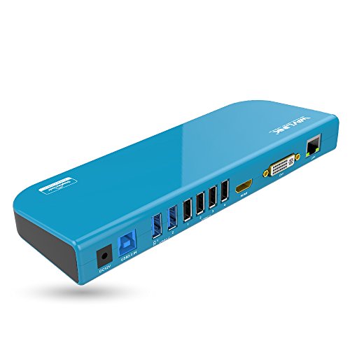 Wavlink Universal Laptop Docking Station USB 3.0 para tabletas y portátiles con Video Dual HDMI/DVI/VGA (hasta 2048×1152),Gigabit Ethernet, 6X Puerto Compatible con Windows XP, Mac OS, Android 5.0 Wavlink Universal Laptop Docking Station USB 3.0 para tabletas y portátiles con Video Dual HDMI/DVI/VGA (hasta 2048×1152),Gigabit Ethernet, 6X Puerto Compatible con Windows XP, Mac OS, Android 5.0