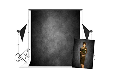 WaW - Fondo de tela de fondo abstracto de carbón vegetal gris, textura de grunge para pared, fotografía de fondo vintage, retrato 1,5 x 2,2 m