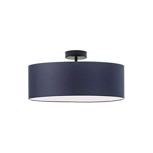 WENECJA fi - Lámpara de techo textil (50 cm, 4 bombillas E27), color azul marino