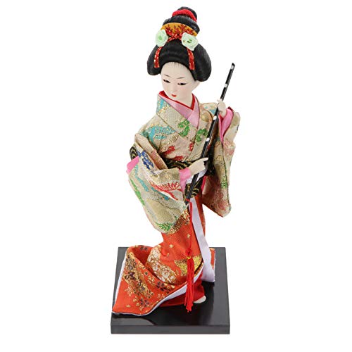 WINOMO Muñeca Kimono de Geisha Japonesa Figura Coleccionable de Geisha Asiática Decoraciones de Mesa Regalos para El Hogar Cocina Hotel Oficina