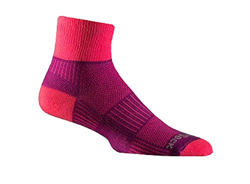 Wrightsock Coolmesh II Quarter Sports Sock Pink Size : 37.5-41