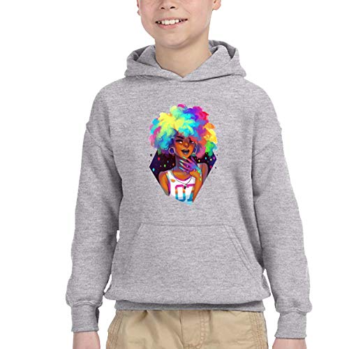 Xqsfl931 Rainbow Children's Hooded Pocket Sweatshirt,2-6 Years Old Children,Boys and Girls Are All Wearable