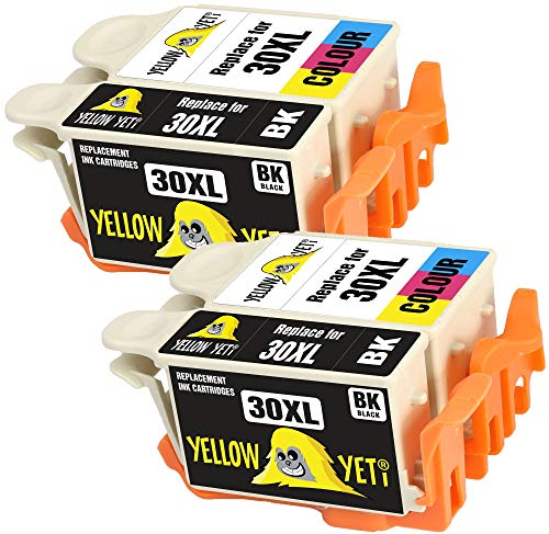 Yellow Yeti Reemplazo para Kodak 30 30XL 30B 30CL Cartuchos de Tinta compatibles con Kodak ESP C100 C110 C115 C300 C310 C315 C330 C360 1.2 3.2 3.2S Hero 2.2 3.1 5.1 Office 2150 (2 Negro + 2 Color)