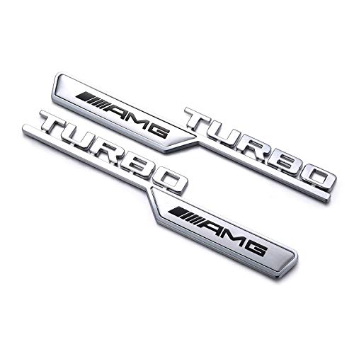 YIKA AMG TURBO - Placa de hoja para Mercedes Benz (2 unidades)
