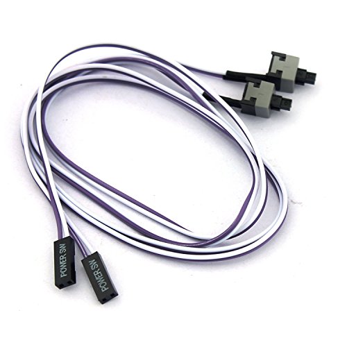 Ytian 2 cables flexibles para interruptor de alimentación de PC de 50 cm