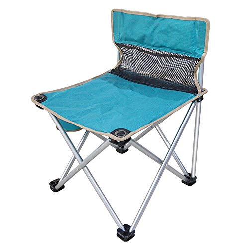 ZJING Silla de Playa al Aire Libre Negrita Taburete de Pesca Plegable Simple Oficina Almuerzo Pausa para el Descanso Silla portátil para el hogar de Camping (64 * 44 * 44cm),Blue