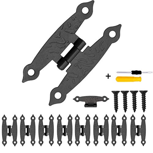 10 bisagras antiguas para muebles, bisagra negra con 40 tornillos, 65 x 34 mm, para puertas de armario, baúles, cajas y latas de estilo vintage 10 bisagras antiguas para muebles, bisagra negra con 40 tornillos, 65 x 34 mm, para puertas de armario, baúles, cajas y latas de estilo vintage