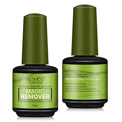 (2-pack) Removedor de esmalte de uñas Magic Gel para quitar el esmalte de uñas rápido y fácil - Sin papel de aluminio, sin envoltura, retirado de forma segura y suave sin causar daño