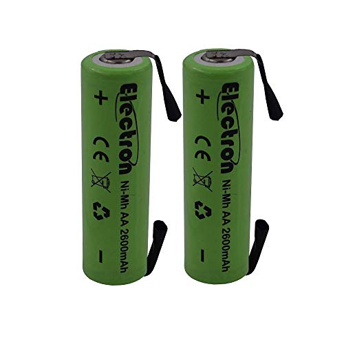 2 x baterías recargables Ni-Mh Stilo de 1,2 V y 2600 mAh. Con lengüetas terminales para soldar por paquetes de baterías 2 x baterías recargables Ni-Mh Stilo de 1,2 V y 2600 mAh. Con lengüetas terminales para soldar por paquetes de baterías