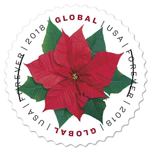 2018 Global Poinsettia Forever Sellos – Siempre bueno para correo internacional de primera clase de 1 oz (3 hojas de 10)