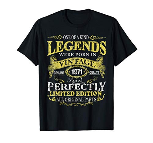 50th Birthday Gifts For Legends Born In 1971 50 Year Old Camiseta