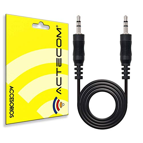 actecom® Cable Audio Stereo Mini Jack A MINIJACK 3.5 M/M 1m Aprox. Negro
