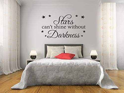 Adhesivo decorativo para pared con cita inspiradora de estrellas no existe, vinilo, Rosa, Medium - 57cm wide x 30cm wide Adhesivo decorativo para pared con cita inspiradora de estrellas no existe, vinilo, Rosa, Medium - 57cm wide x 30cm wide