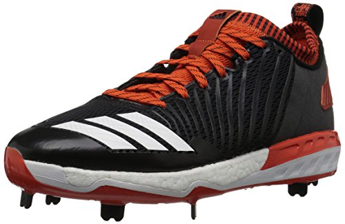 adidas Men's Freak X Carbon Mid Baseball Shoe, Black/White/Collegiate Orange, 8 Medium US