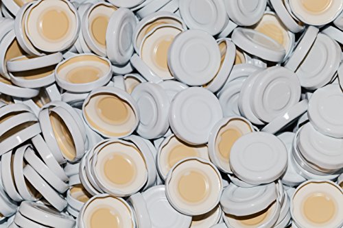AE-GLAS Tapas de rosca TO43 mm para botellas de cristal, botellas de leche o zumo (10-75 unidades, 15 unidades), color blanco