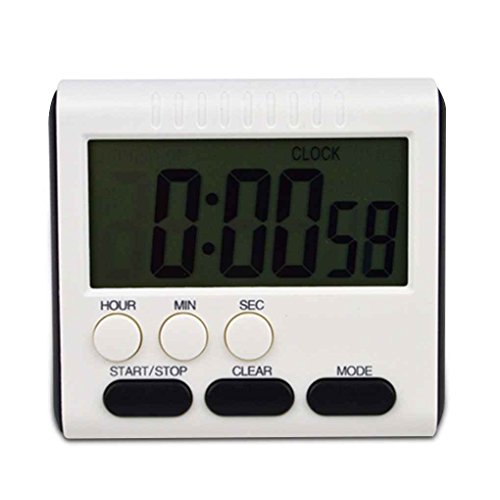 Aiming Tiempo Digital magnética Gran Pantalla Reloj de Cocina, cronómetro LCD Digital Temporizador de Cocina Conde de Alarma para Arriba y Abajo de Reloj de 24 Horas