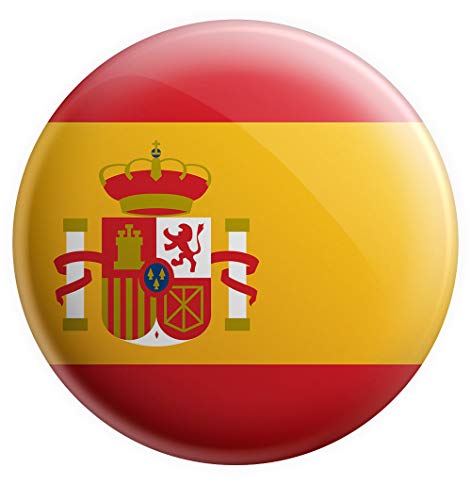 AK Giftshop - Insignia grande de bandera de España de 75 mm, regalo de cumpleaños, Navidad, relleno de medias, Papá Noel secreto