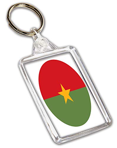 AK Giftshop Llavero de bandera de Burkina Faso – regalo – Navidad – relleno de calcetín – Papá Noel secreto
