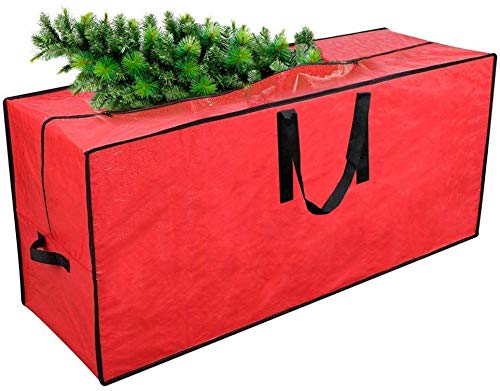 AlfaView Bolsa de Almacenamiento para Árbol de Navidad , Ligera e Impermeable Bolsa de Almacenamiento Grande para Guardar Cojín Muebles Otros Accesorios de Jardín Patio（45” x 15” x 20”）