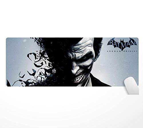 Alfombrilla de ratón con base de goma, diseño de Batman The Joker, 80 x 30 cm
